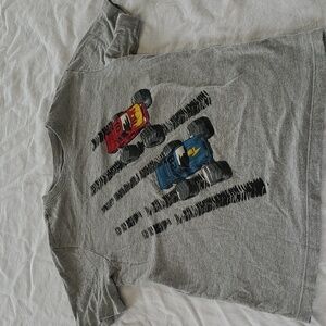 💥5/$25 Carters Boys Size 6 Gray Short Sleeve Shirt Top
